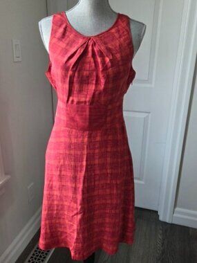 Girls from Savoy feminie plaid  silk fit and flare sleeveless dress size 6